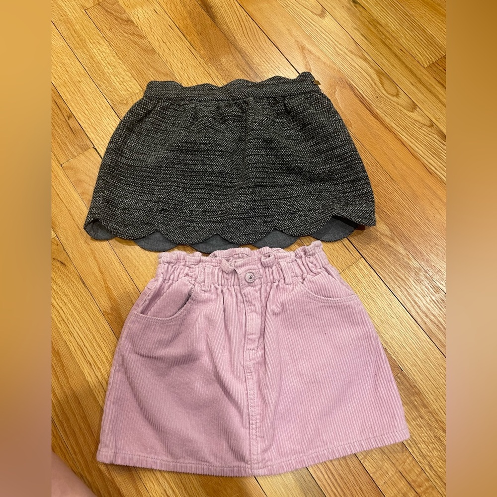 Three little girls skirts. Polo, and 2 Zara